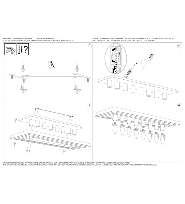 Люстра потолочная Ideal Lux Martinez PL8 Хром E14 166285