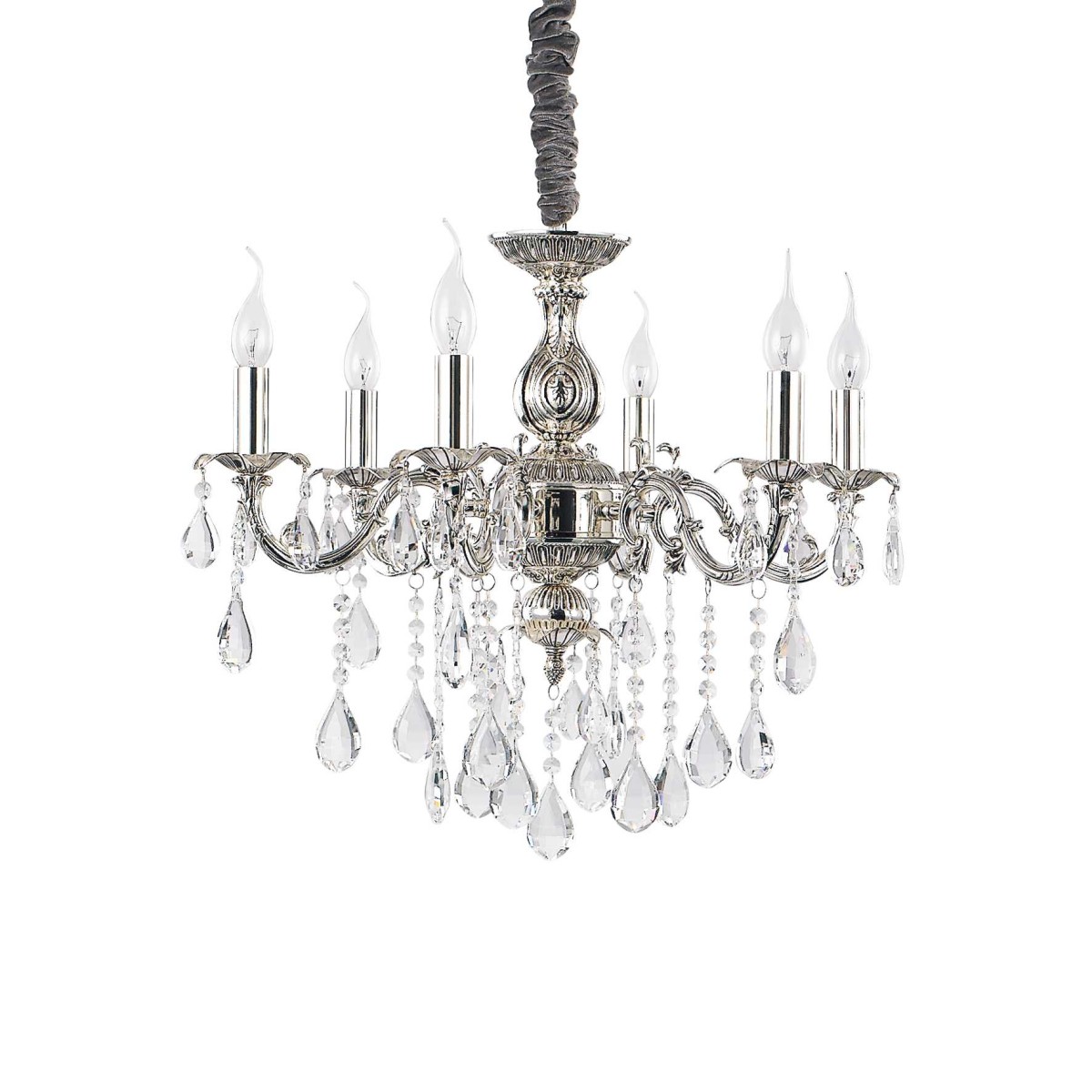 Люстра подвесная Ideal Lux Impero SP6 Серебро T14 002408