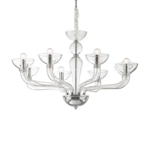 Люстра подвесная Ideal Lux Casanova SP8 Прозрачный E14 044255