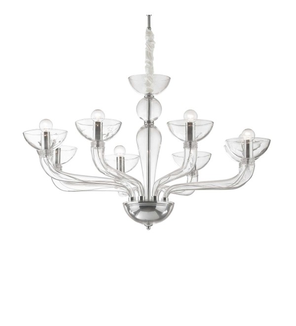 Люстра подвесная Ideal Lux Casanova SP8 Прозрачный E14 044255