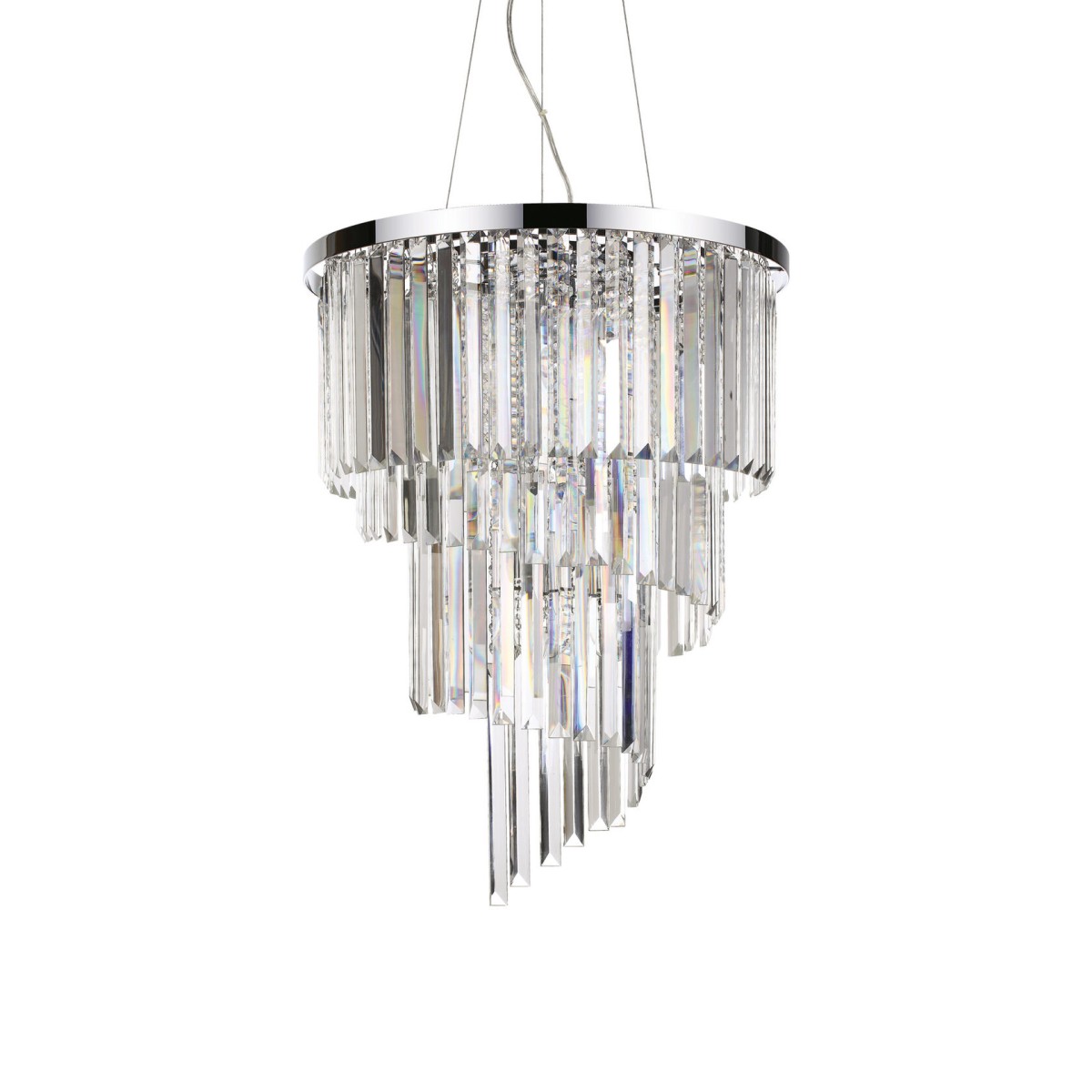 Люстра подвесная Ideal Lux Carlton SP12 Хром E14 166247