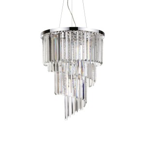 Люстра подвесная Ideal Lux Carlton SP12 Хром E14 166247