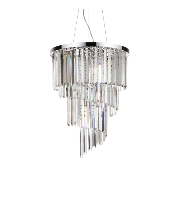 Люстра подвесная Ideal Lux Carlton SP12 Хром E14 166247