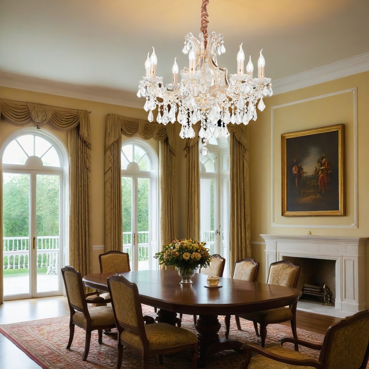 Люстра подвесная Ideal Lux Napoleon SP8 Золото E14 167398