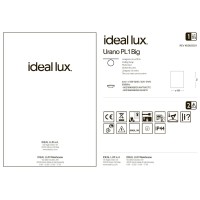 Светильник уличный Ideal Lux Urano PL1 Big Антрацит GX53 168135