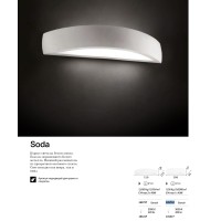 Светильник настенный Ideal Lux Soda AP1 Белый Гипс E14 105710
