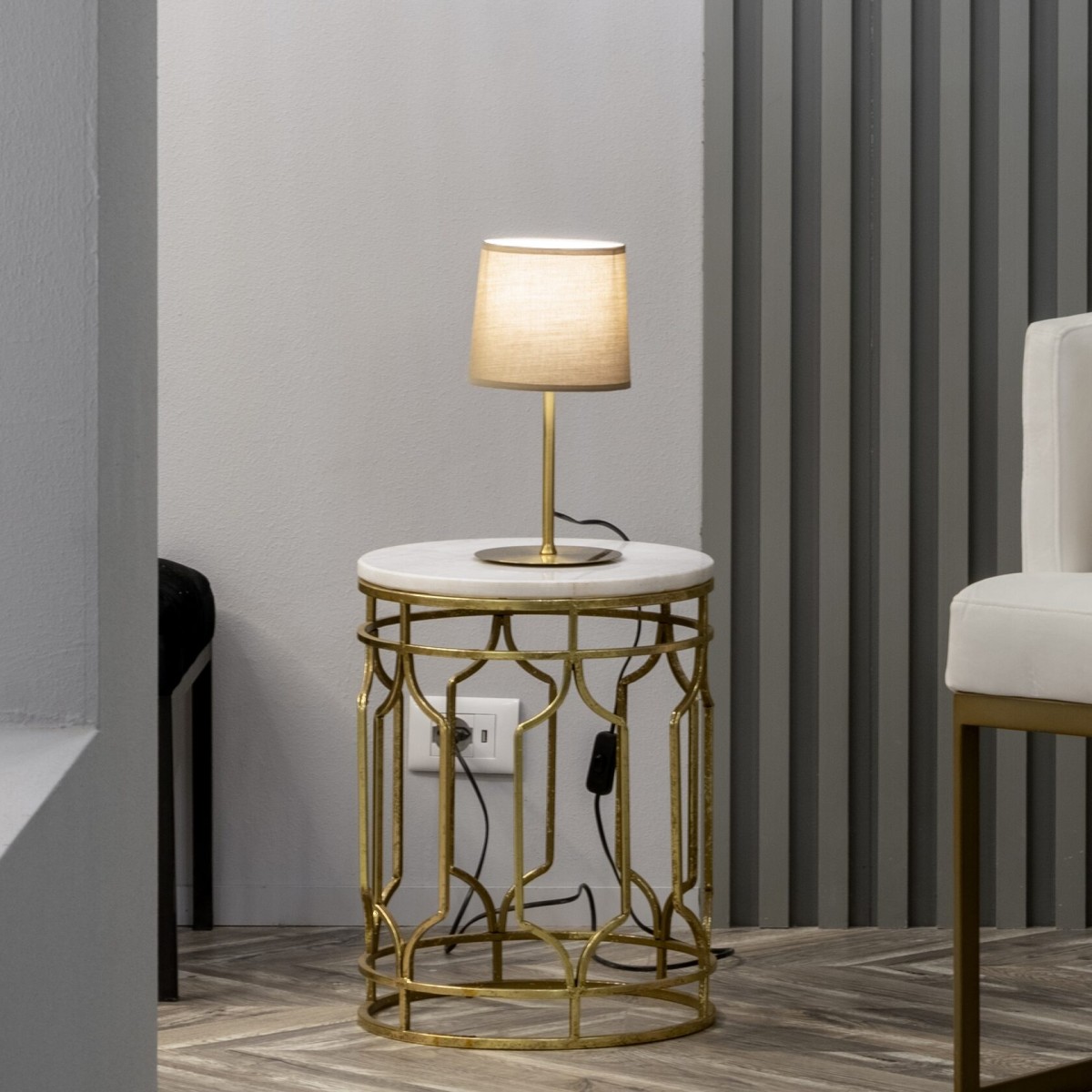 Лампа настольная Ideal Lux Set Up MTL1 Small Латунь Без абажура E27 259901
