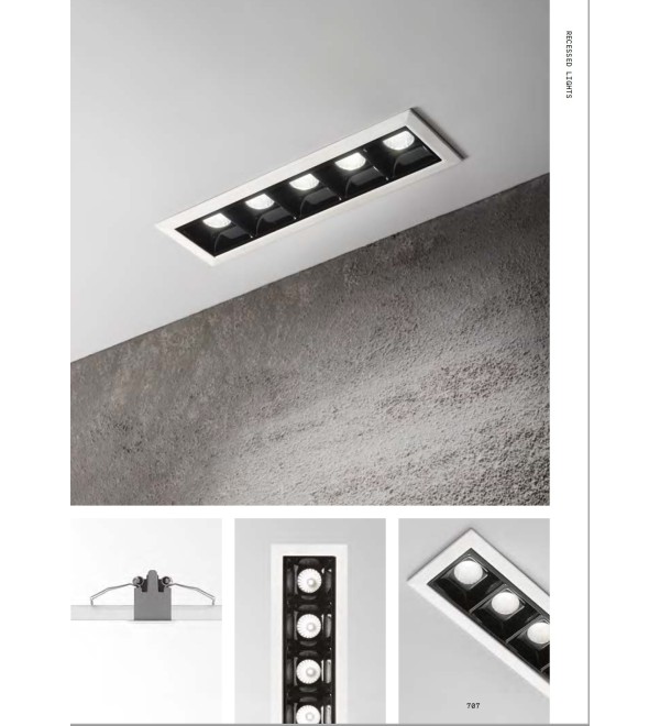 Светильник встраиваемый Ideal Lux Lika FI TRIM 06W 3000К LED Белый / Черный 206196
