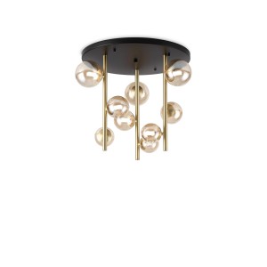 Люстра потолочная Ideal Lux Perlage PL9 Янтарь G9 328409
