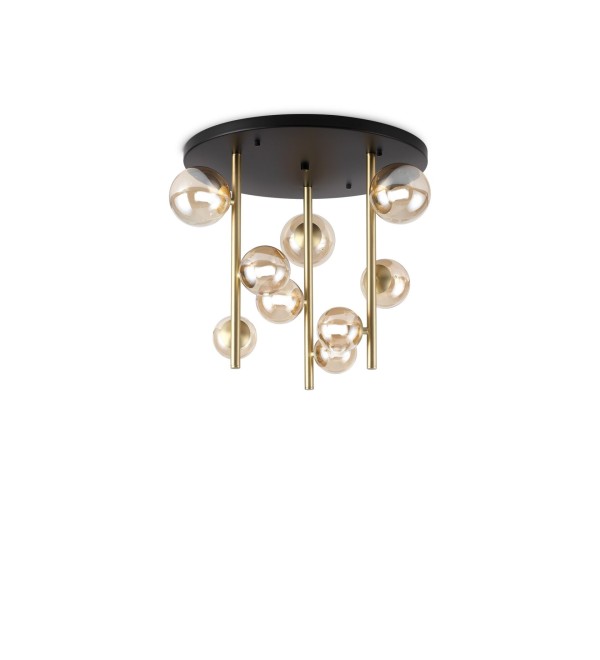 Люстра потолочная Ideal Lux Perlage PL9 Янтарь G9 328409