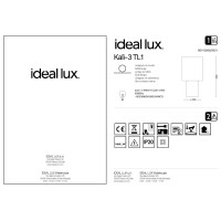Лампа настольная Ideal Lux Kali-3 TL1 Белый E14 245393