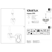 Люстра подвесная Ideal Lux Impero SP6 Серебро T14 002408