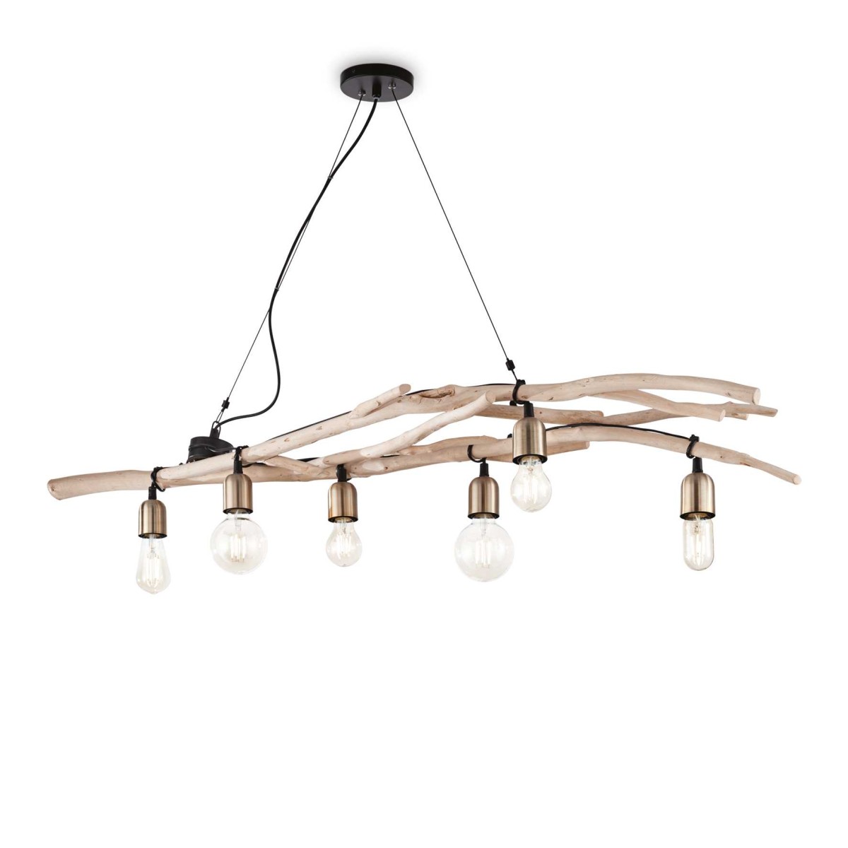 Люстра подвесная Ideal Lux Driftwood SP6 Дерево E27 180922