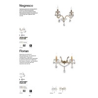 Светильник настенный Ideal Lux Florian AP2 Хром E14 035642