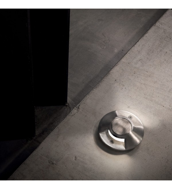 Светильник встраиваемый в пол Ideal Lux Rocket FI D9.0 Single 4000K LED Сталь 122014