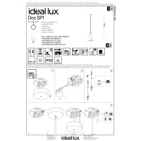 Светильник подвесной Ideal Lux Doc SP1 Свинец E27 163161