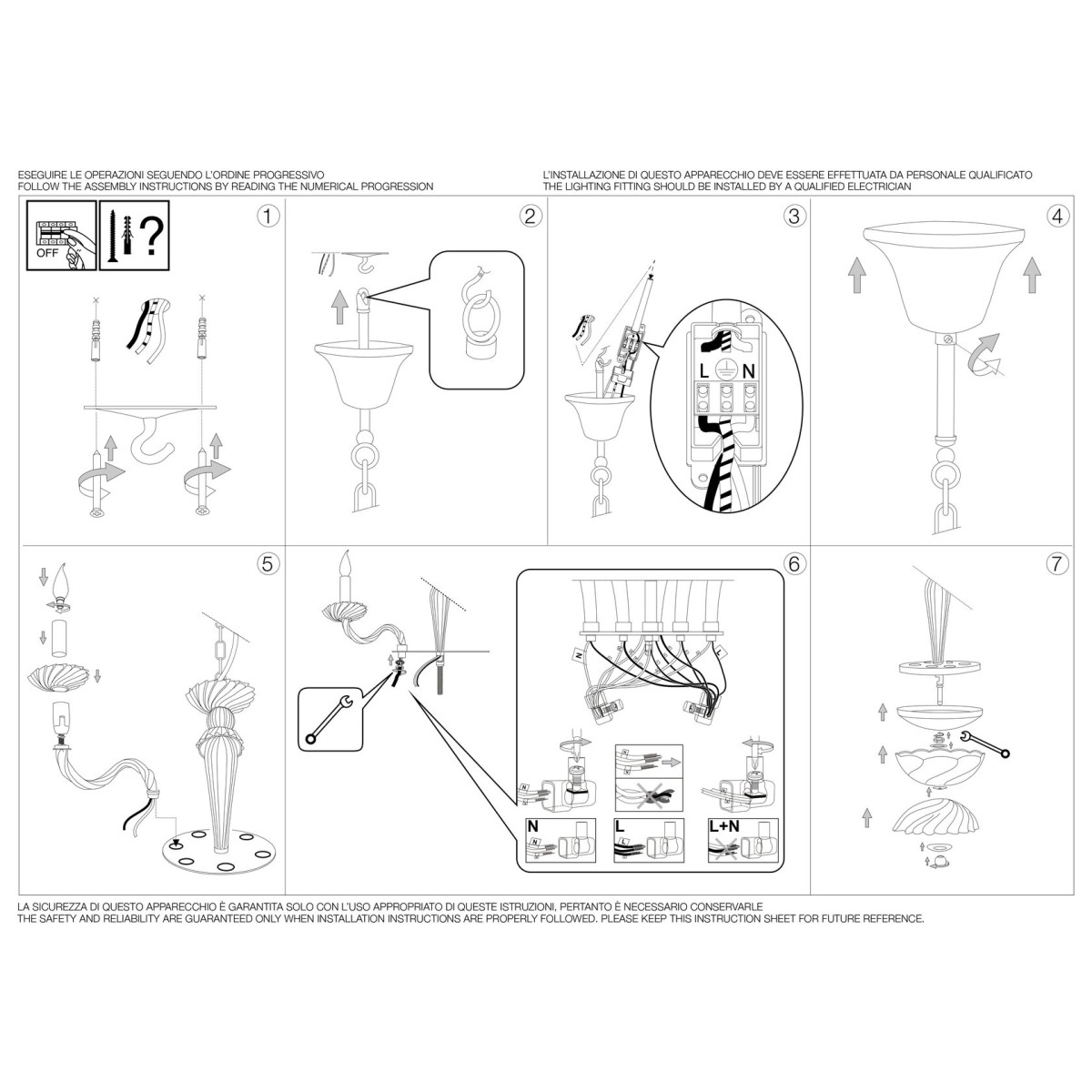 Люстра подвесная Ideal Lux Amadeus SP6 Прозрачный E14 168753
