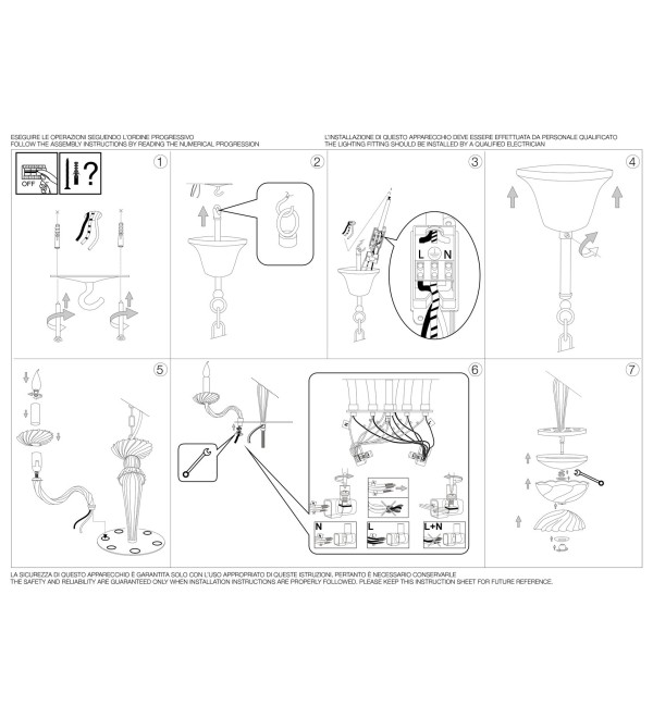 Люстра подвесная Ideal Lux Amadeus SP6 Прозрачный E14 168753