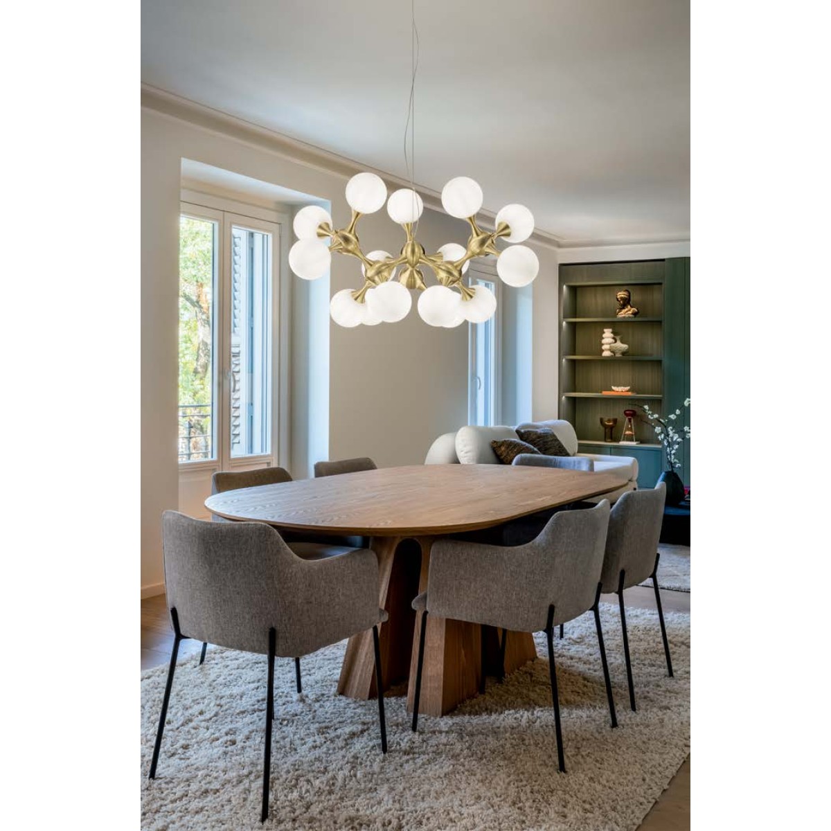 Люстра подвесная Ideal Lux Nodi SP15 Латунь E14 241012