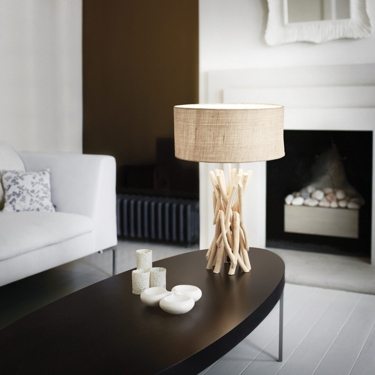 Лампа настольная Ideal Lux Driftwood TL1 E27 Дерево 129570
