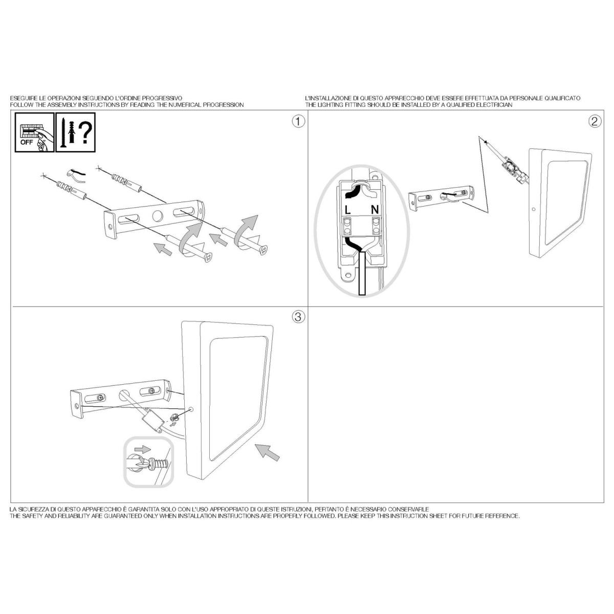 Светильник потолочный Ideal Lux Universal PL D30 Square 3000K LED Белый 138657