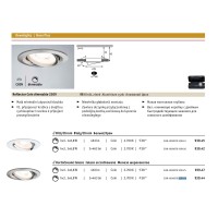 Светильник встраиваемый (набор 3шт.) Paulmann Reflector Coin dimmable 2700К LED Железо тертое 93944