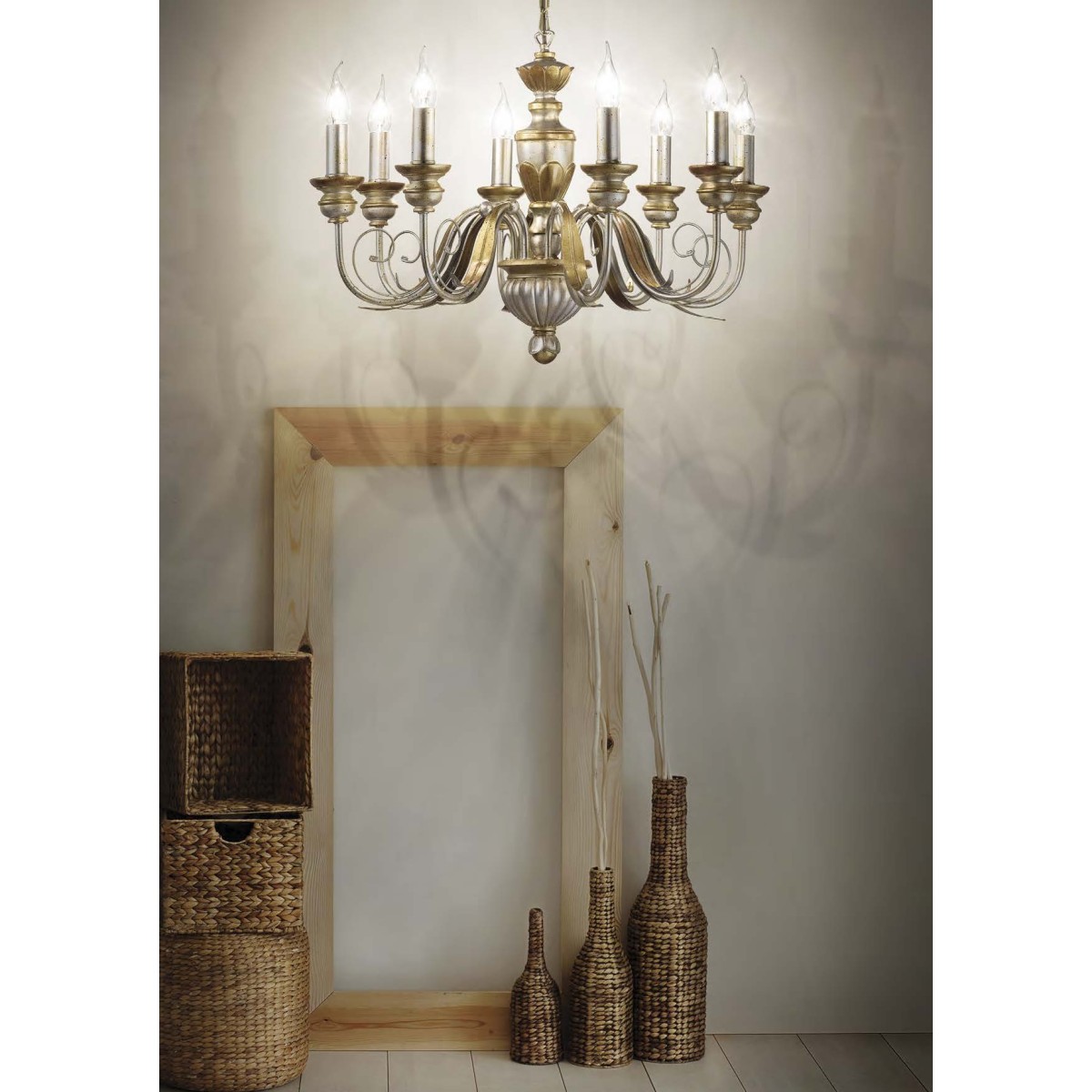 Люстра подвесная Ideal Lux Firenze SP5 Золото E14 020822