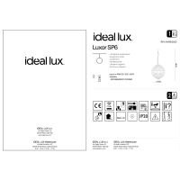Люстра подвесная Ideal Lux Luxor SP6 Хром G9 092911