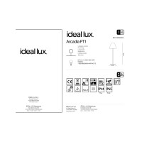 Торшер уличный Ideal Lux Arcadia PT1 Серый E27 298610