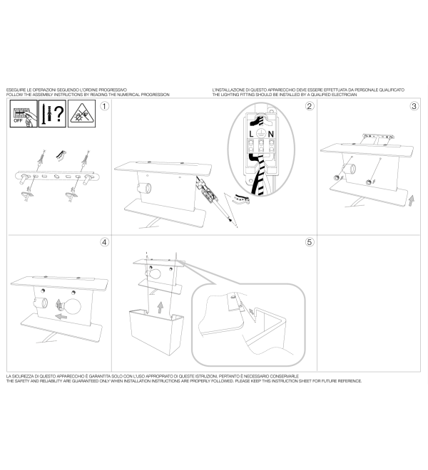 Светильник настенный Ideal Lux Hotel AP2 Черный / Хром E27 / LED 035956