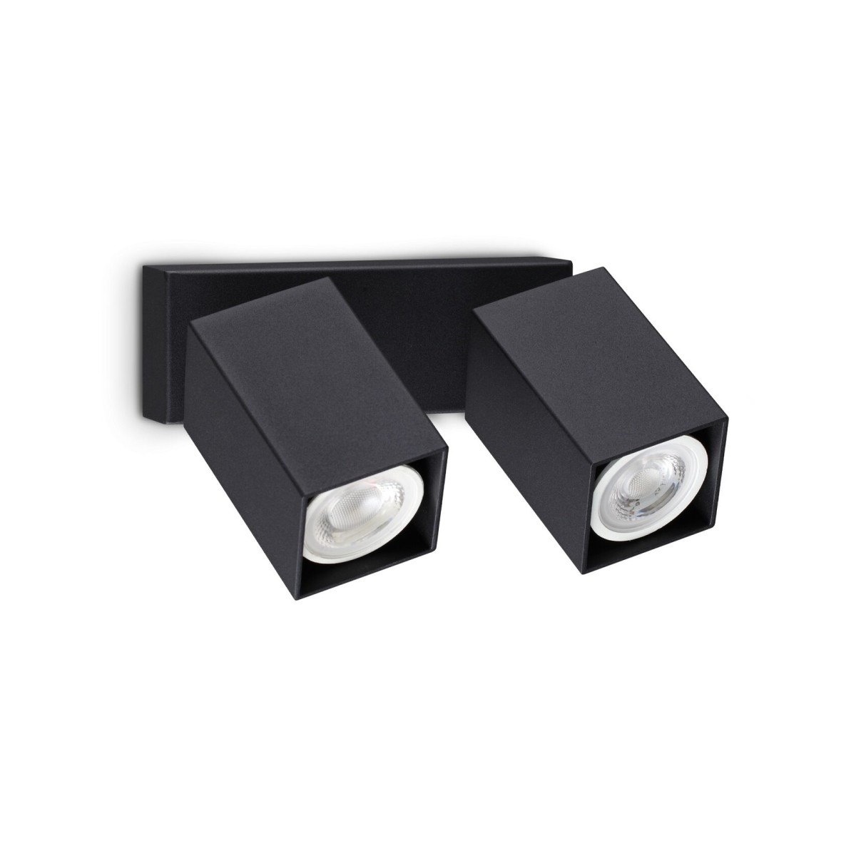 Светильник настенный Ideal Lux Dynamite AP2 Square Черный GU10 371238