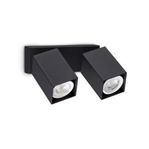 Светильник настенный Ideal Lux Dynamite AP2 Square Черный GU10 371238