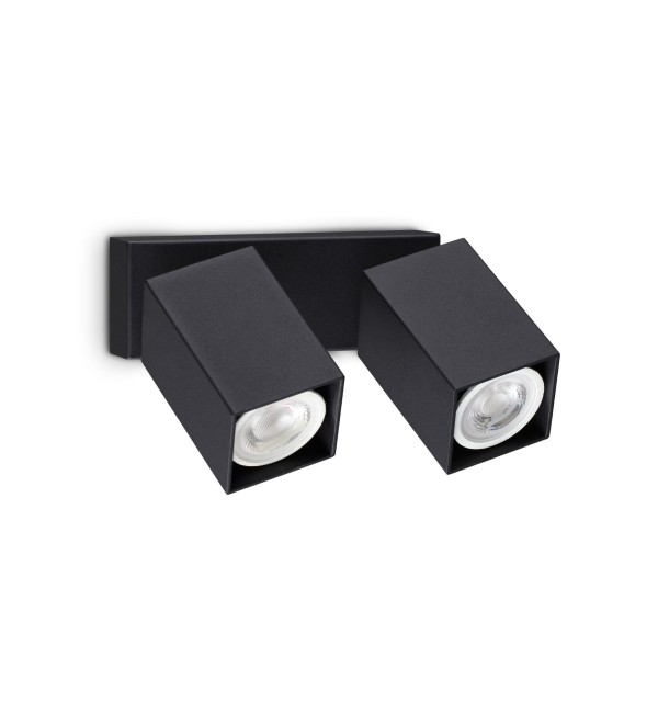 Светильник настенный Ideal Lux Dynamite AP2 Square Черный GU10 371238