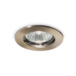 Светильник встраиваемый Ideal Lux Jazz FI макс.1х50Вт IP20 GU10 230В Латунь античная Цинк Не поворотный Без лампы 083124