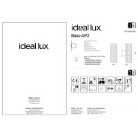 Светильник уличный Ideal Lux Base AP2 Черный GU10 129433