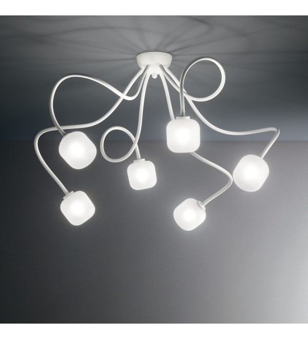 Люстра потолочная Ideal Lux Octopus PL6 Белый G9 174921