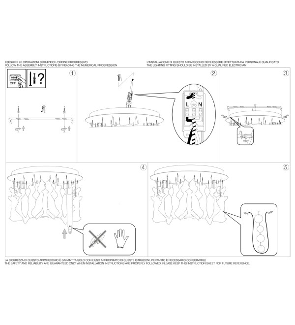 Люстра потолочная Ideal Lux Neve PL8 Хром G9 022222