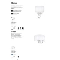 Светильник настенный Ideal Lux Swan AP2 Белый E14 035864