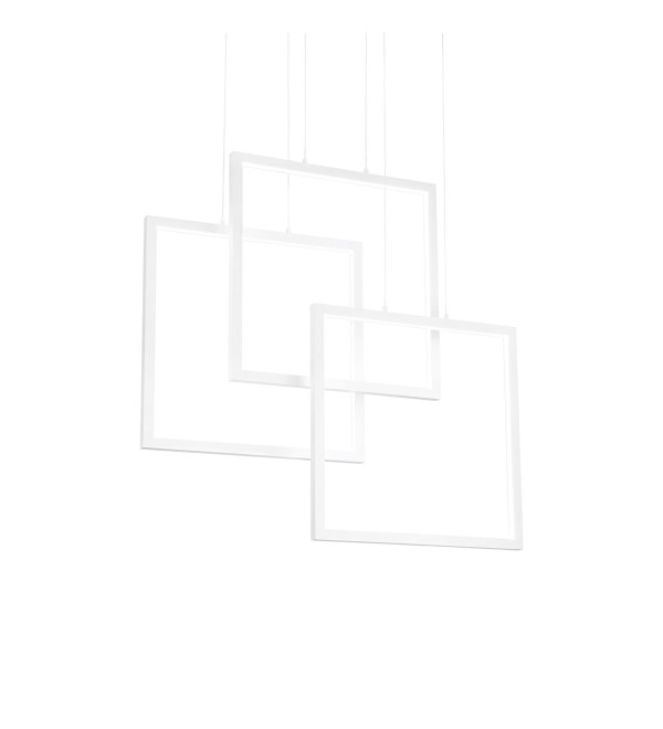 Люстра подвесная Ideal Lux Frame SP Quadrato Белый 3000K 253596