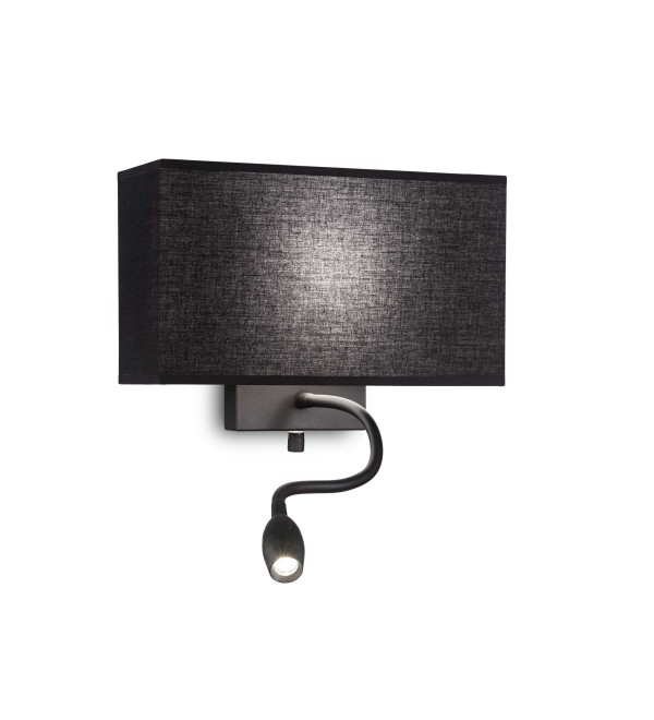 Светильник настенный Ideal Lux Hotel AP2 Черный E27 / LED 215709