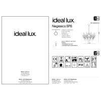 Люстра подвесная Ideal Lux Negresco SP8 Золото E14 087764