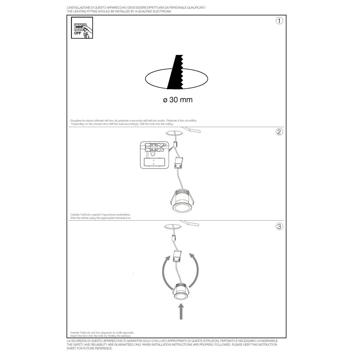 Светильник встраиваемый Ideal Lux Virus FI Черный 3000К LED 244846