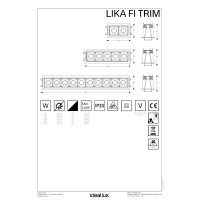Светильник встраиваемый Ideal Lux Lika FI TRIM 06W 3000К LED Белый / Черный 206196