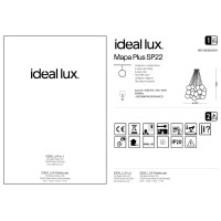 Люстра подвесная Ideal Lux Mapa Plus SP22 Белый E14 140230