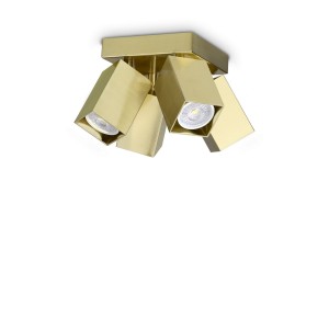 Светильник потолочный Ideal Lux Dynamite PL4 Square Латунь GU10 371320