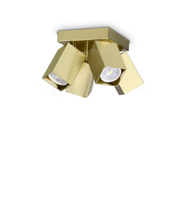 Светильник потолочный Ideal Lux Dynamite PL4 Square Латунь GU10 371320