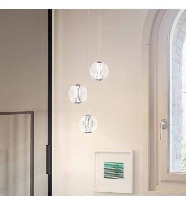 Светильник подвесной Ideal Lux Diamond SP3 Прозрачный 3000К LED 343464