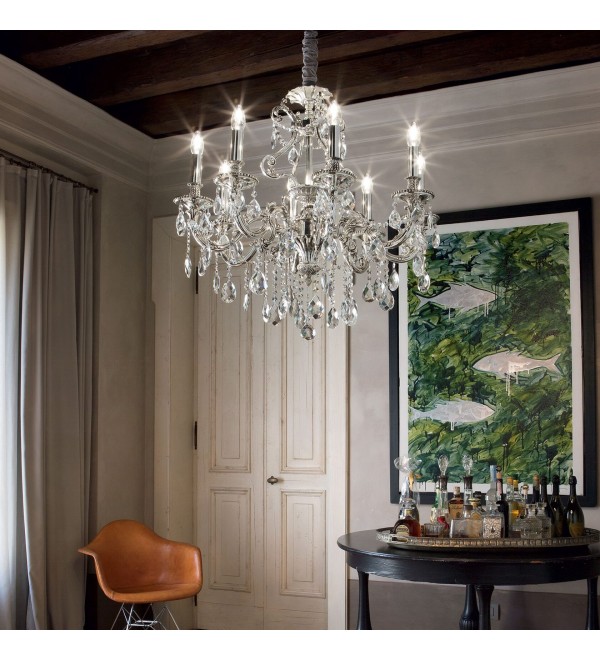 Люстра подвесная Ideal Lux Gioconda SP12 Золото E14 164960