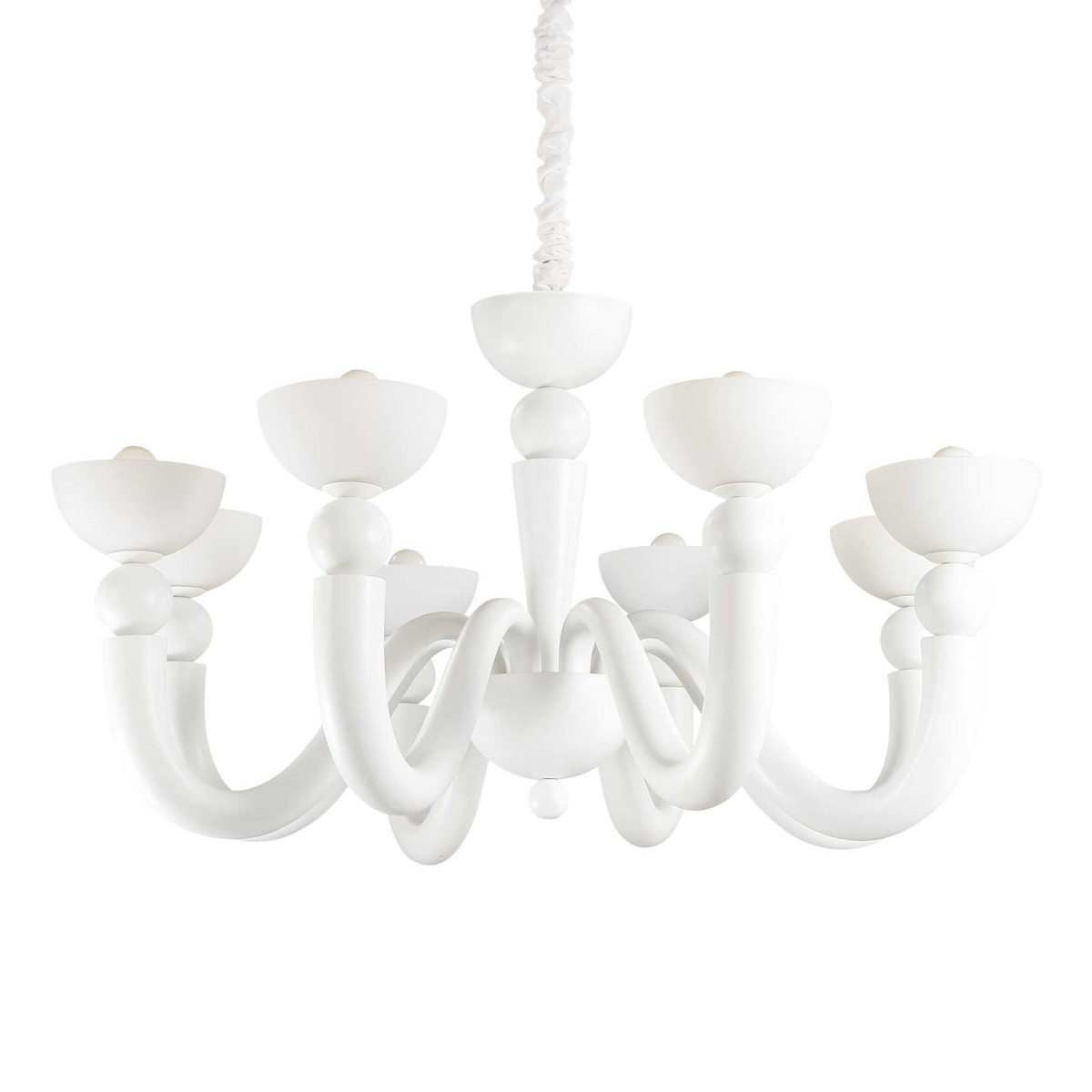 Люстра подвесная Ideal Lux Bon bon SP8 Белый E14 094007