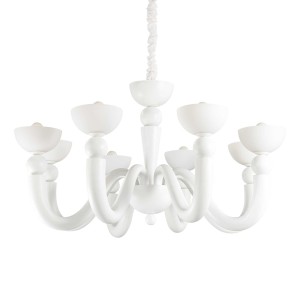 Люстра подвесная Ideal Lux Bon bon SP8 Белый E14 094007